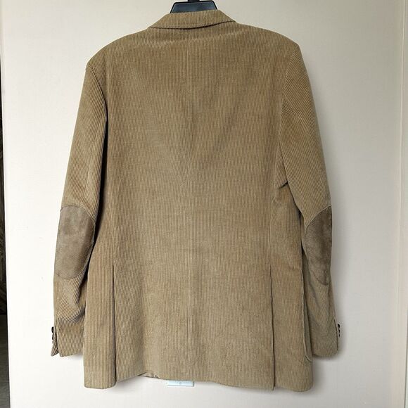 Zanetti Blazer Men’s 38 Corduroy Retro Elbow Patches Academia - Picture 3 of 11